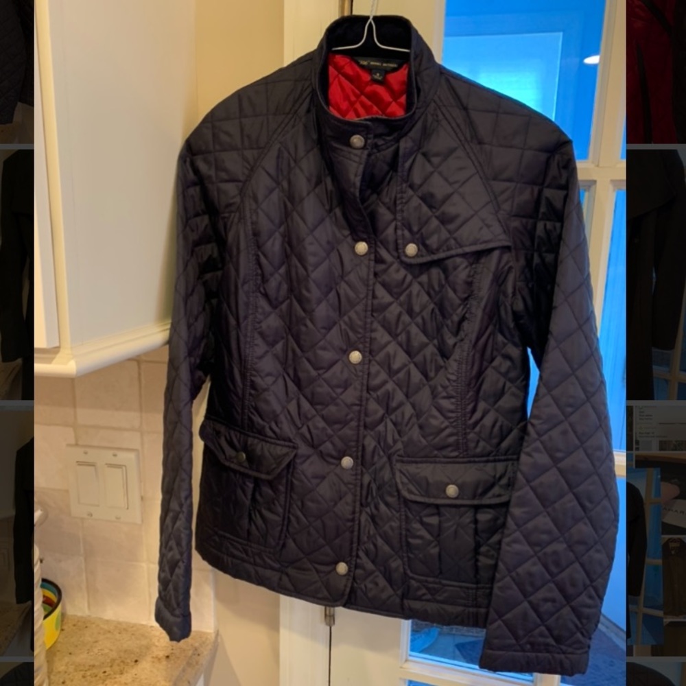 Brooks brothers navy blue quilted jacket